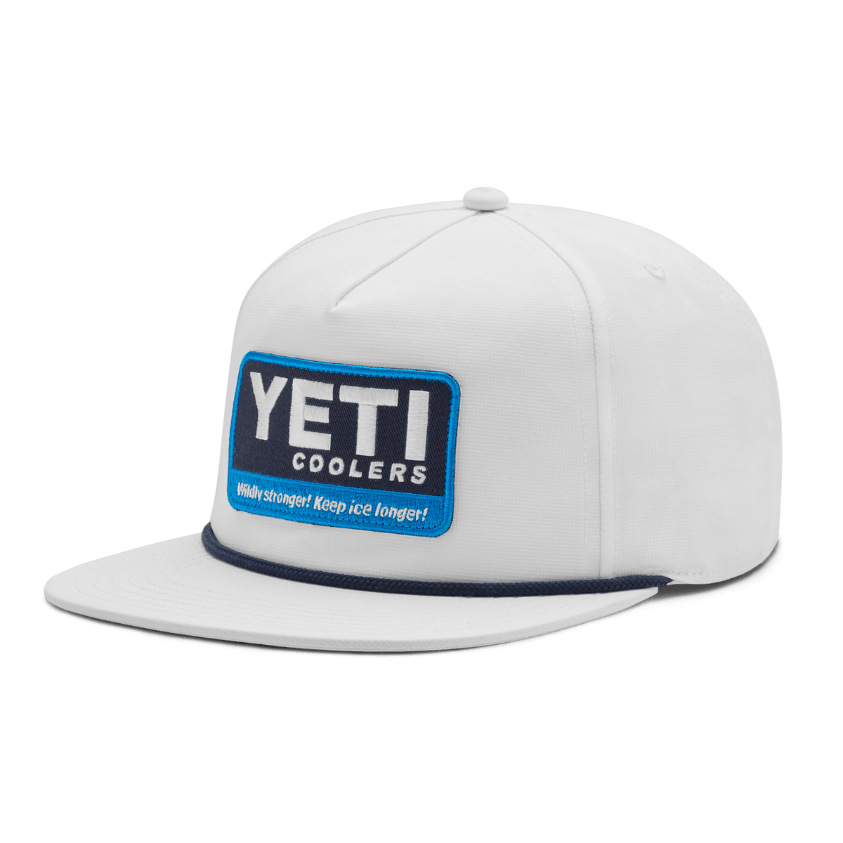 Wildly Stronger Badge Flat Brim Rope Hat