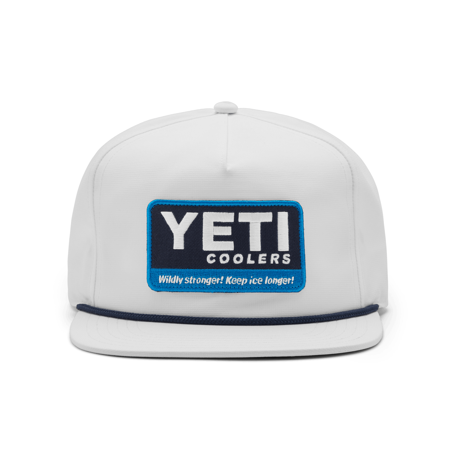 Wildly Stronger Badge Flat Brim Rope Hat